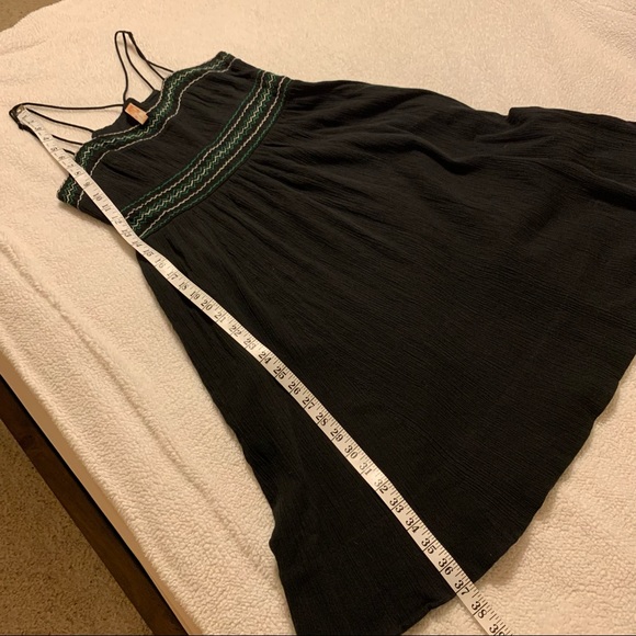 Anthro Maeve Black Smocked MIDI Dress - Picture 7 of 13